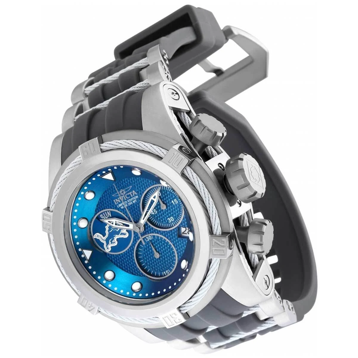 Invicta Men s 30233 NFL Detroit Lions Quartz Chronograph Blue Dial Watch 72.78